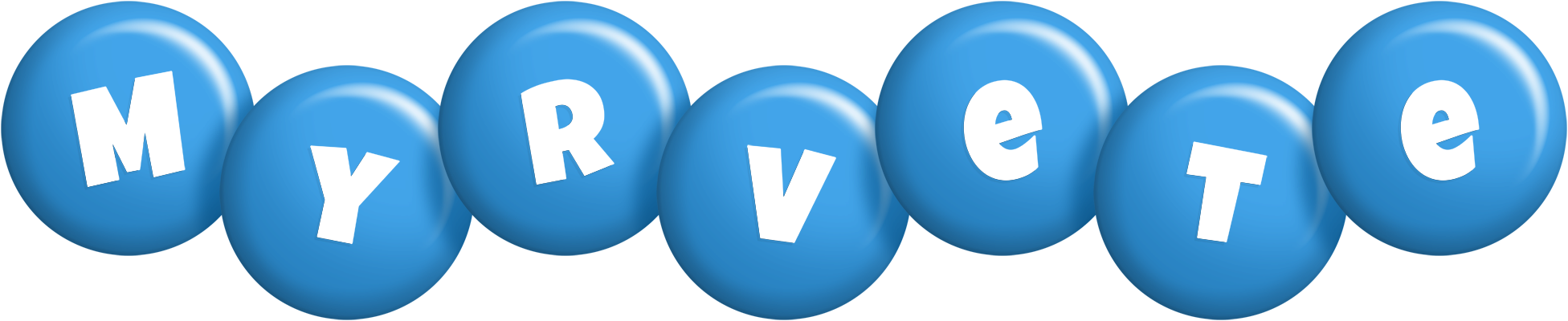 Myrvete candy-blue logo