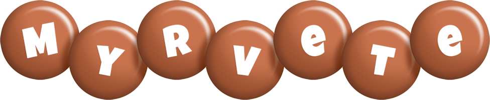 Myrvete candy-brown logo