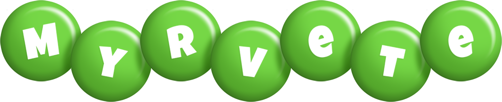 Myrvete candy-green logo