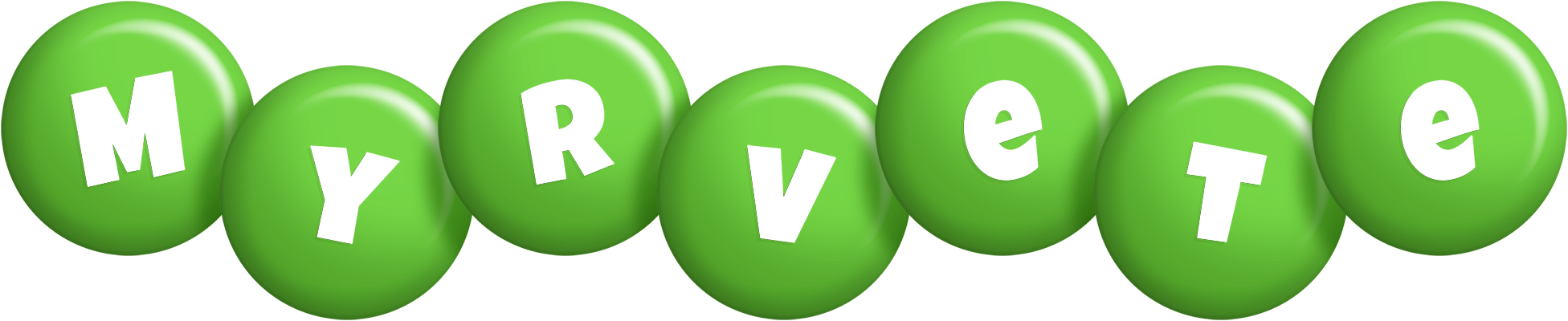 Myrvete candy-green logo
