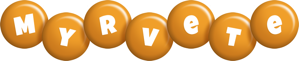 Myrvete candy-orange logo