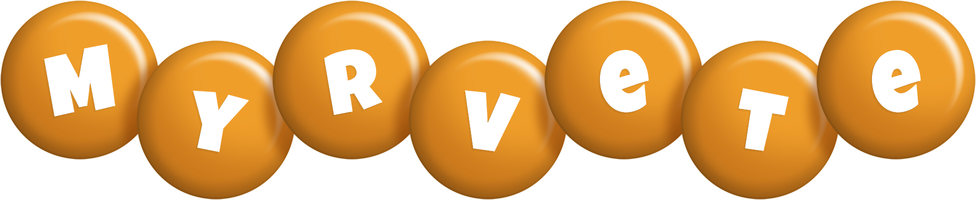Myrvete candy-orange logo