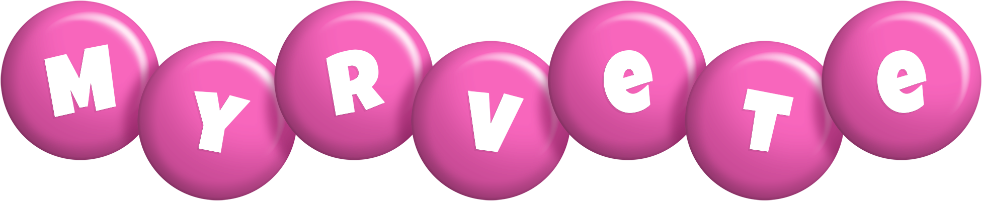 Myrvete candy-pink logo