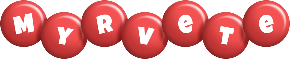 Myrvete candy-red logo