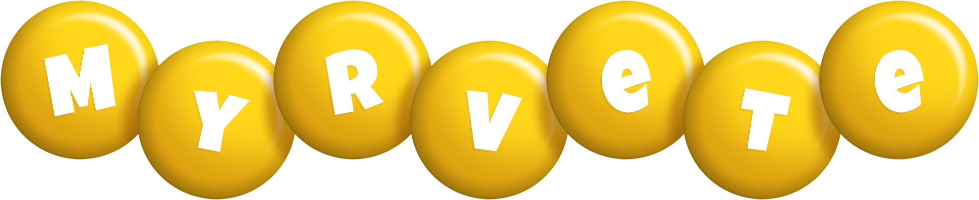 Myrvete candy-yellow logo