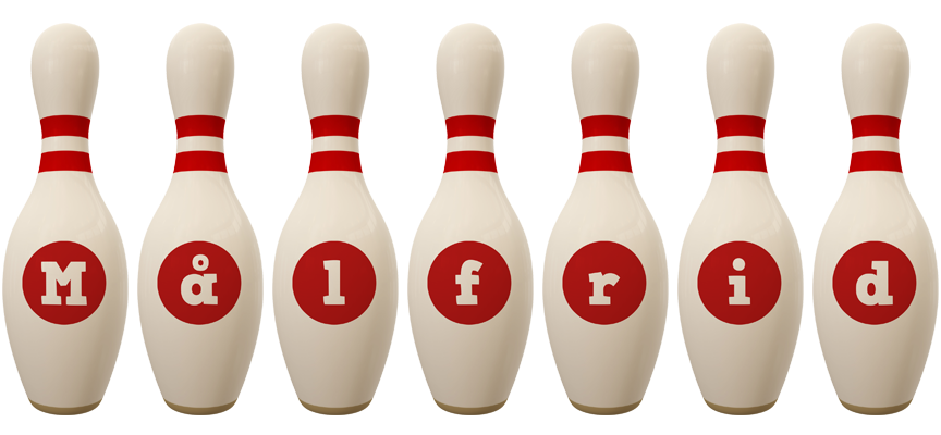 Målfrid bowling-pin logo