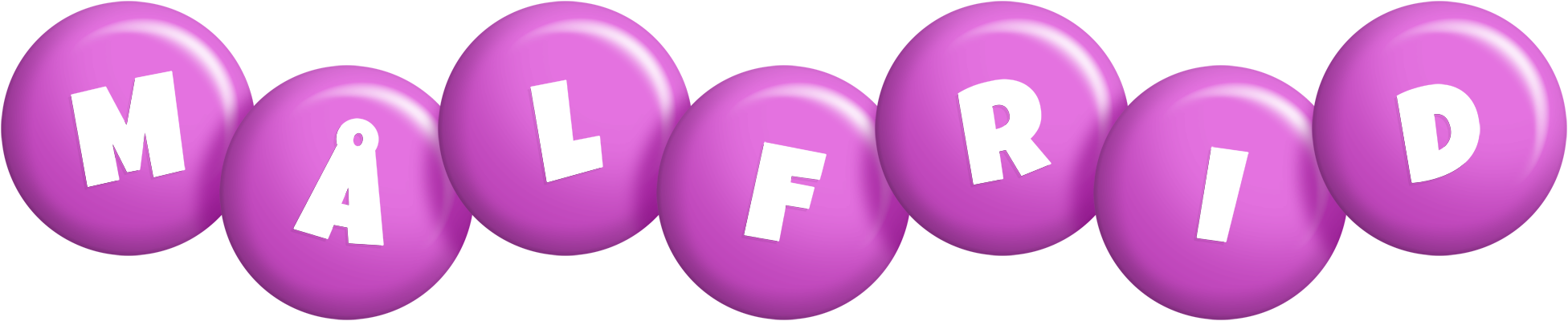 Målfrid candy-purple logo