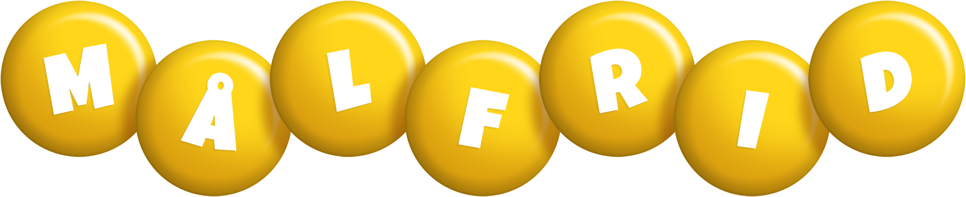 Målfrid candy-yellow logo