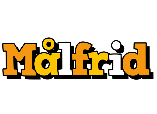 Målfrid cartoon logo