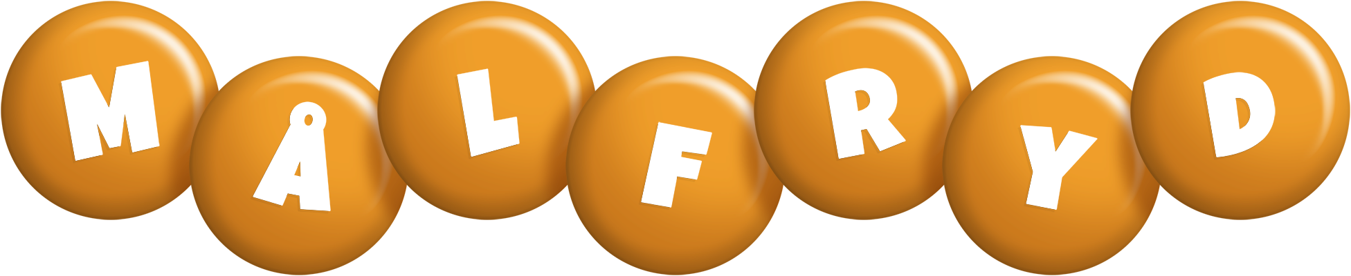 Målfryd candy-orange logo