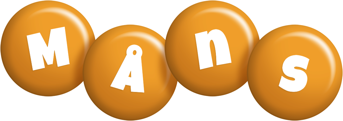 Måns candy-orange logo