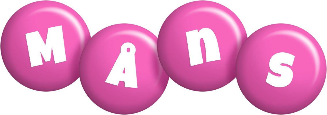 Måns candy-pink logo