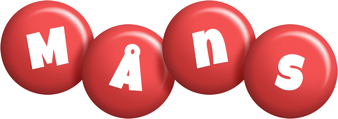 Måns candy-red logo