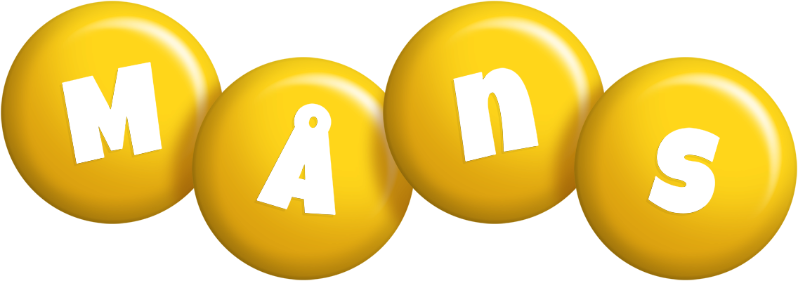 Måns candy-yellow logo