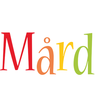 Mård birthday logo