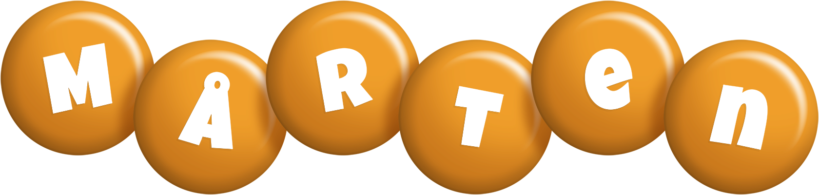 Mårten candy-orange logo