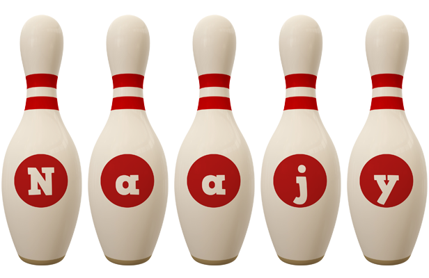 Naajy bowling-pin logo
