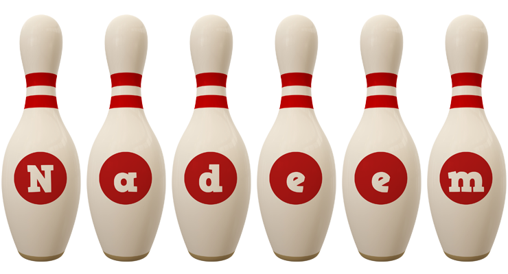 Nadeem bowling-pin logo