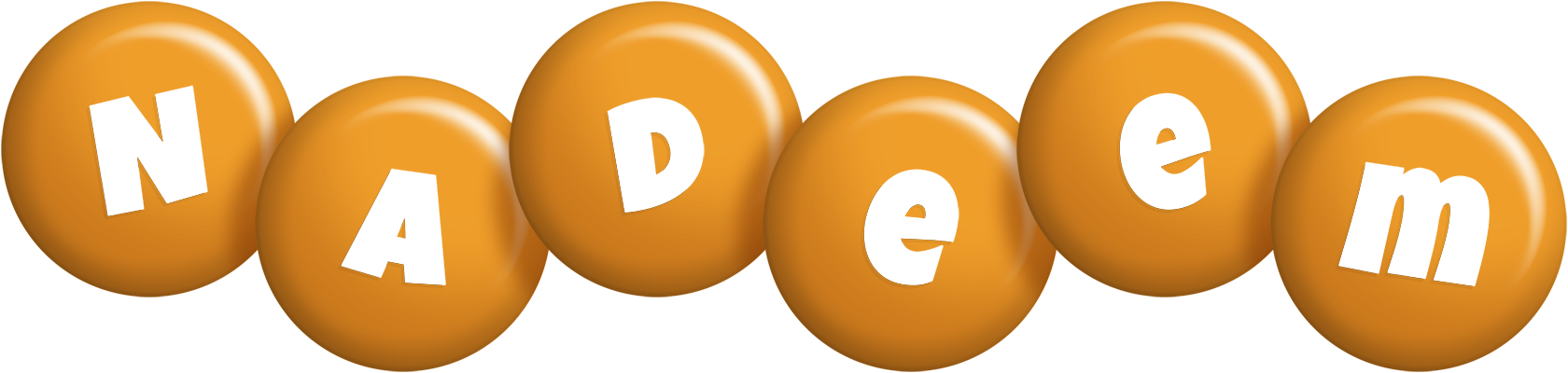 Nadeem candy-orange logo