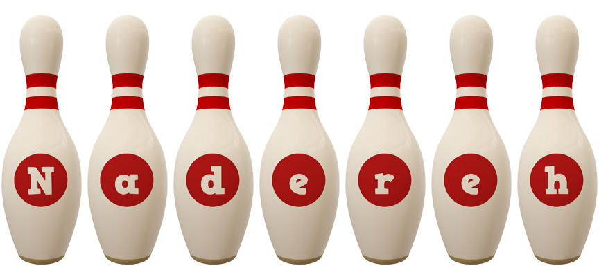 Nadereh bowling-pin logo
