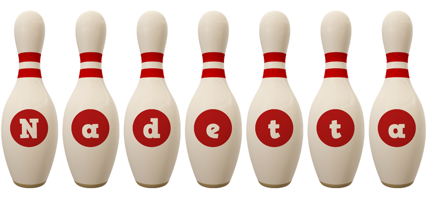 Nadetta bowling-pin logo