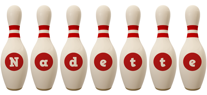 Nadette bowling-pin logo