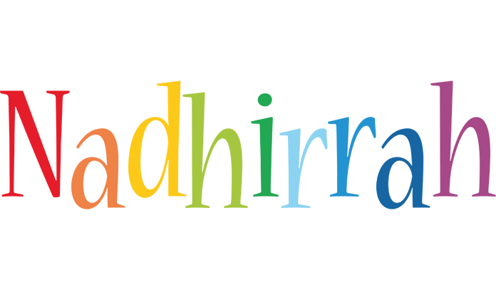 Nadhirrah birthday logo