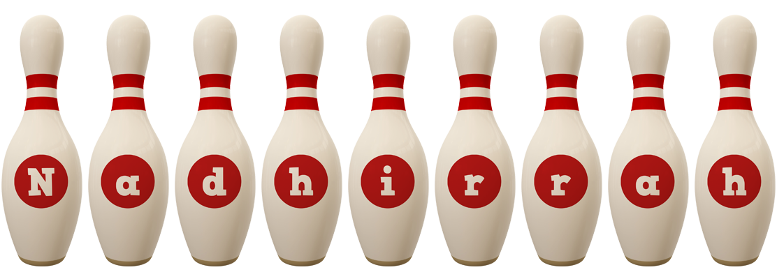 Nadhirrah bowling-pin logo