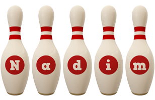 Nadim bowling-pin logo