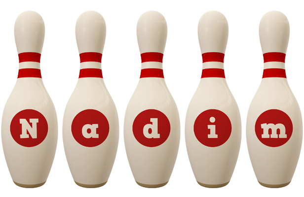Nadim bowling-pin logo