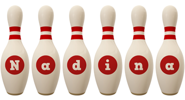 Nadina bowling-pin logo