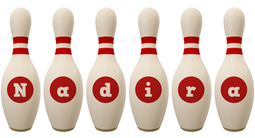 Nadira bowling-pin logo
