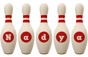 Nadya bowling-pin logo