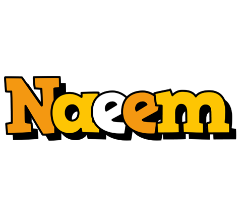 Naeem cartoon logo