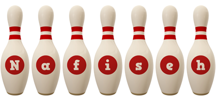 Nafiseh bowling-pin logo