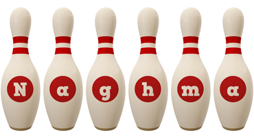 Naghma bowling-pin logo