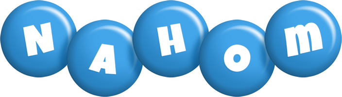 Nahom candy-blue logo
