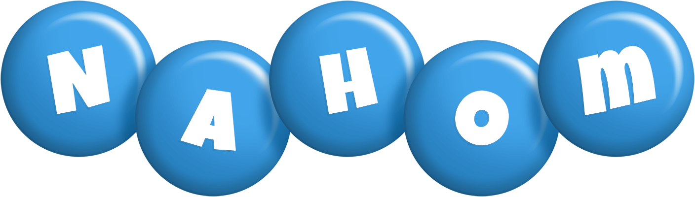 Nahom candy-blue logo