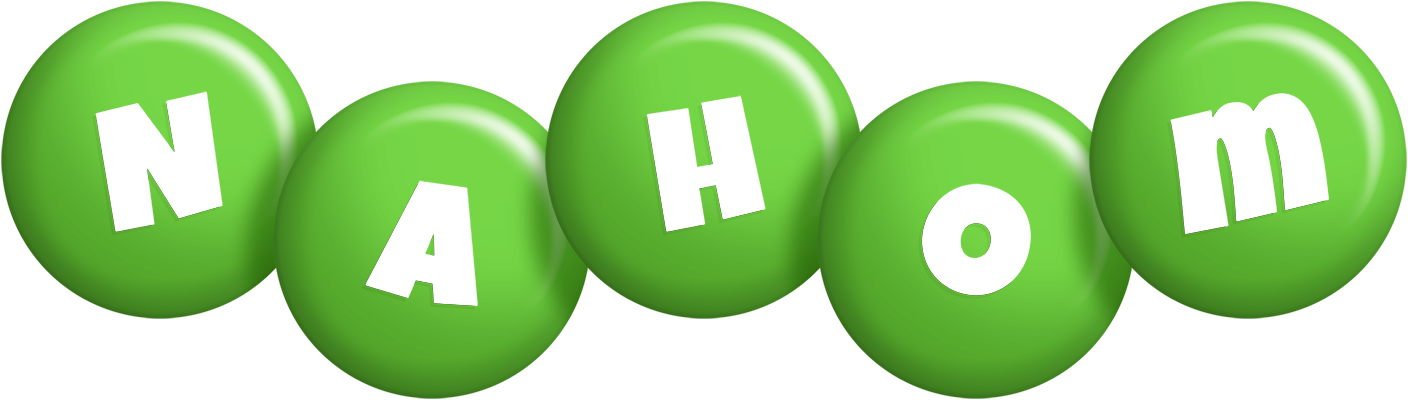 Nahom candy-green logo