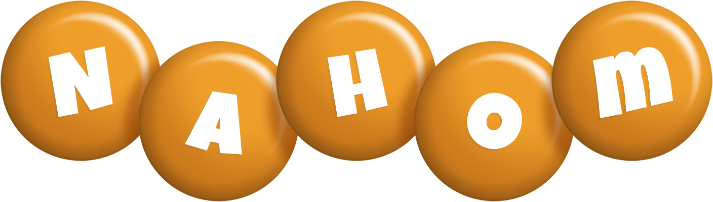 Nahom candy-orange logo