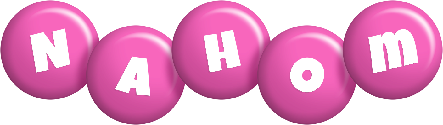 Nahom candy-pink logo