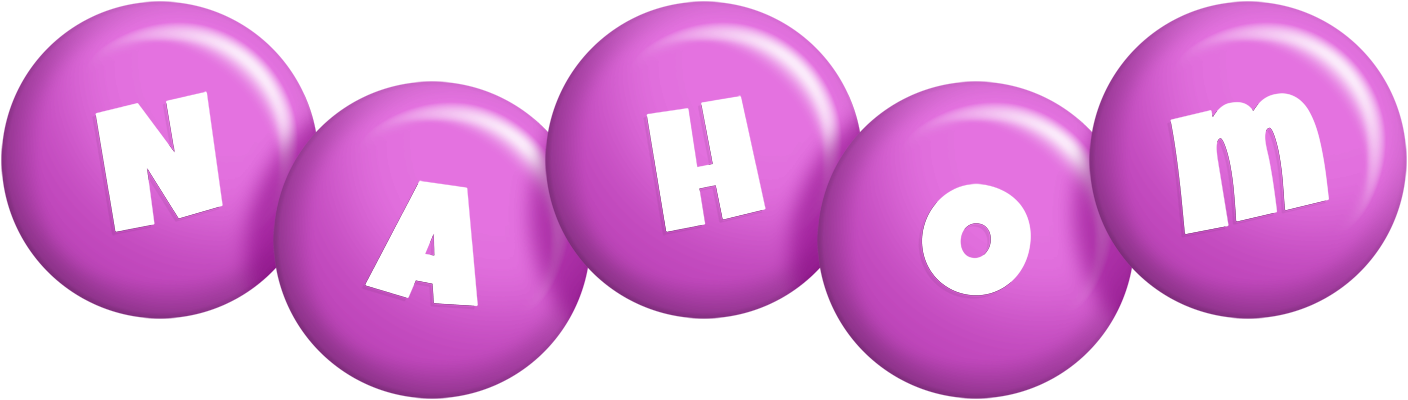 Nahom candy-purple logo