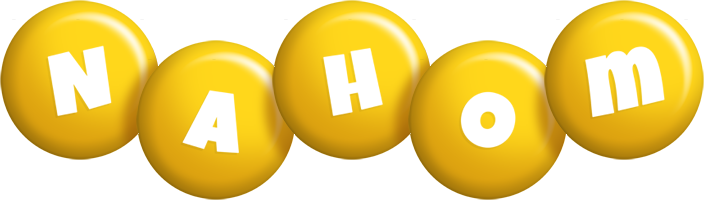 Nahom candy-yellow logo
