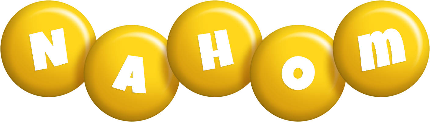 Nahom candy-yellow logo