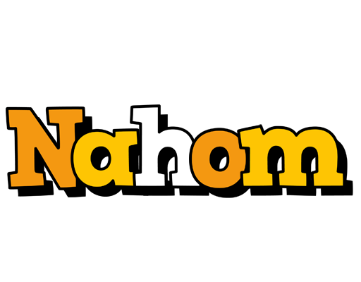 Nahom cartoon logo