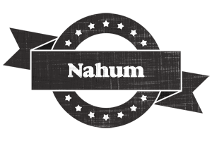 Nahum grunge logo