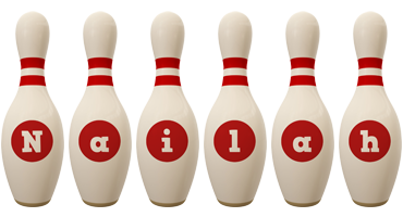 Nailah bowling-pin logo