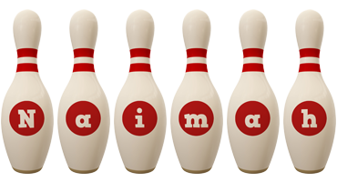 Naimah bowling-pin logo