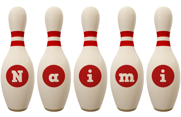 Naimi bowling-pin logo