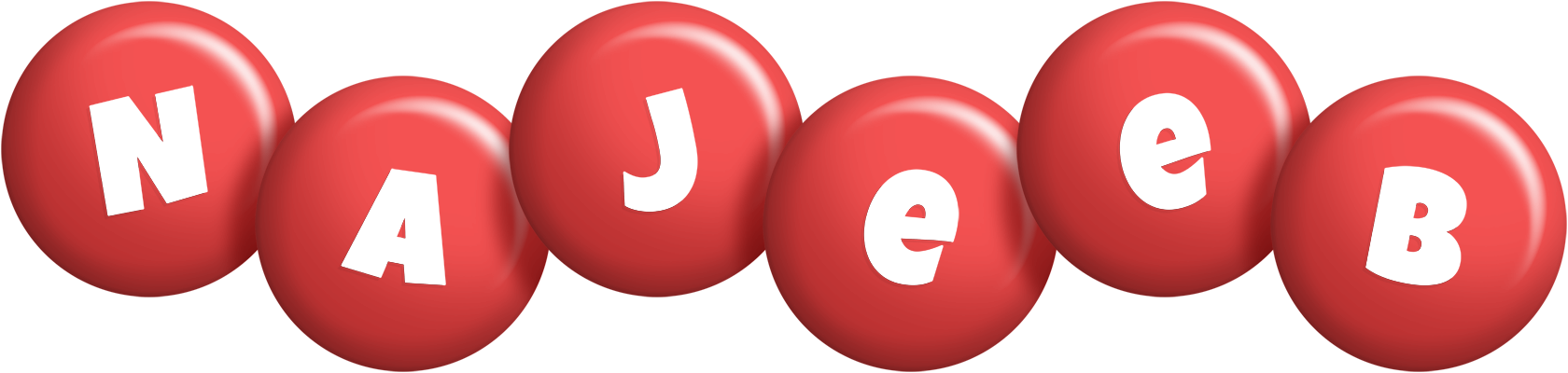 Najeeb candy-red logo